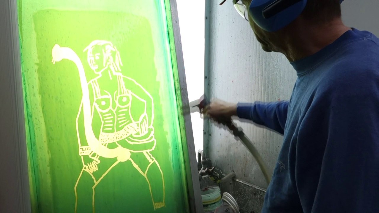 JEAN-PIERRE SERGENT  AT WORK III PART 3: EXPOSING THE SILKSCREEN FRAMES #2