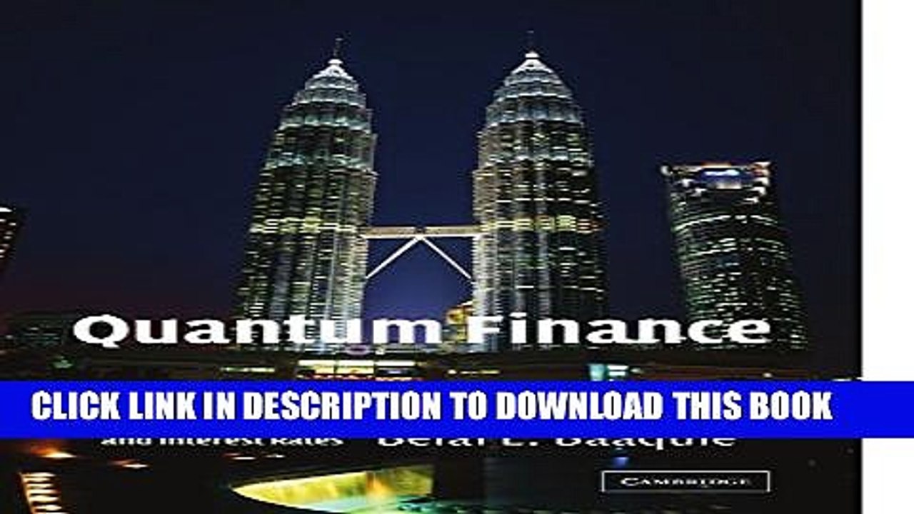 [PDF] Quantum Finance: Path Integrals and Hamiltonians for Options and Interest Rates Popular Online