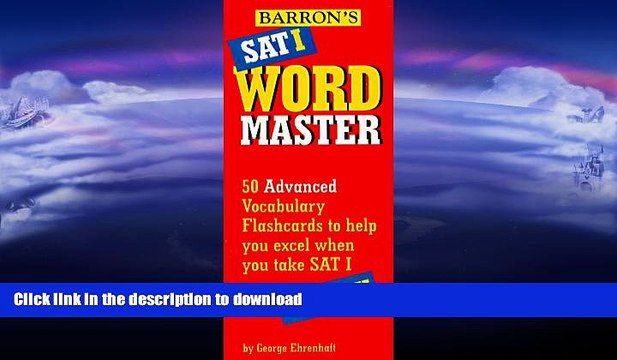 FAVORITE BOOK Barron s SAT I Wordmaster Level II: 50 Advanced Vocabulary Flashcards to Help You