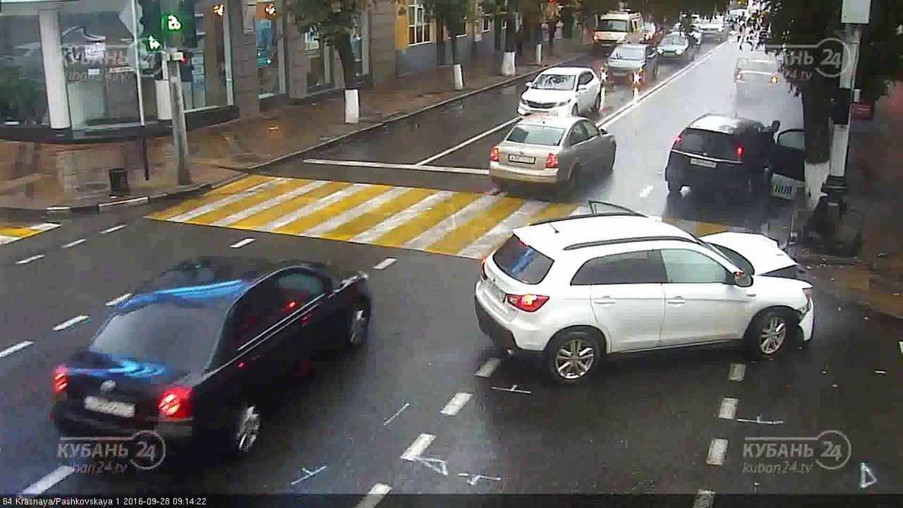 ДТП на ул. Красная и ул. Пашковская 28.09.2016