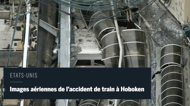 Images aériennes de l’accident de train à Hoboken