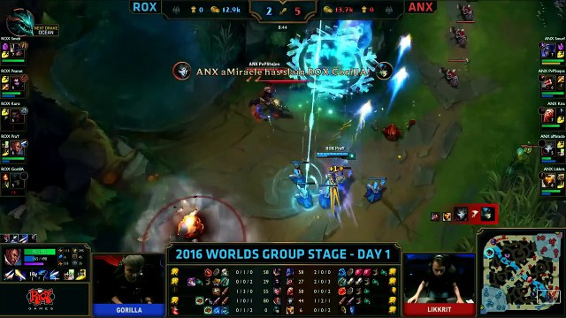 ROX vs ANX Highlights Worlds 2016 D1 ROX Tigers vs Albus Nox Luna