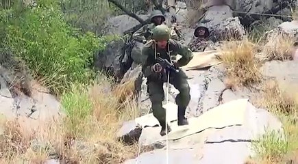 Russian Troops Practicing Close Combat and Mountain Warfare during Pak-Russia joint Exercises 2016