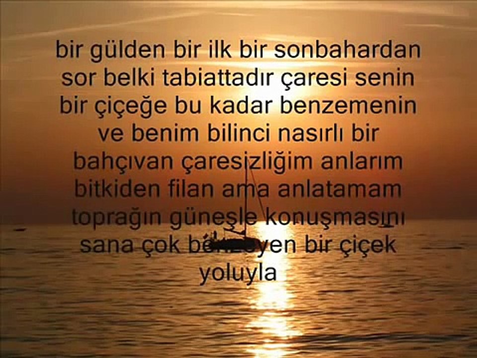 YILMAZ ERDOĞAN YENİ BİR SAYFADA SANA BAKMAK ŞİİRİ