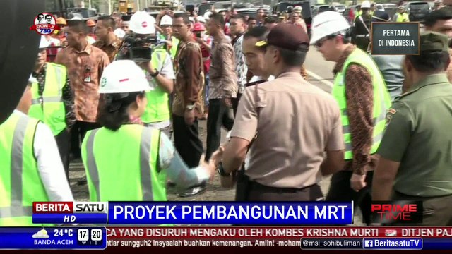 Presiden Tinjau Perkembangan LRT di Lintas I Cawang-Cibubur