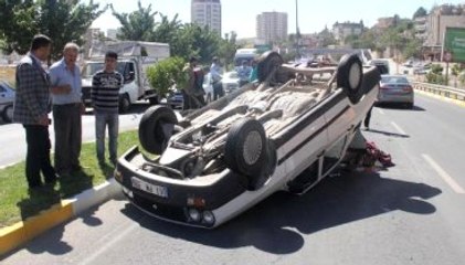 Şanlıurfa?da Otomobil Devrildi, Sürücü Yaralandı