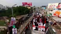 Aerial Video Of Sialkot To Raiwind leading Sialkot caravaan towards Raiwind