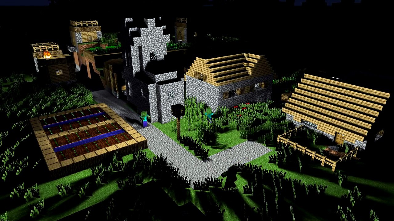 Minecraft Animation : La vie des villageois