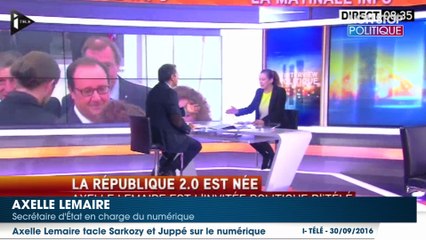 Axelle Lemaire tacle Nicolas Sarkozy sur son programme numérique : "C’est un peu les années 50"