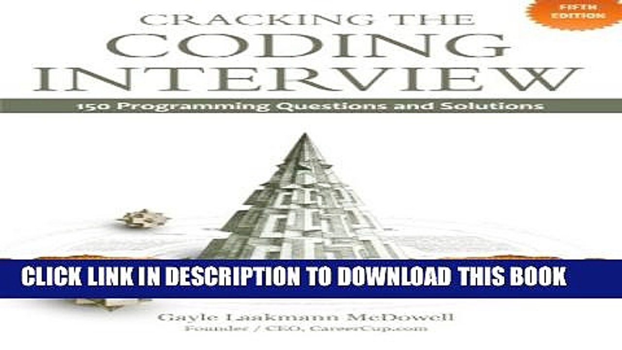 [PDF] Cracking the Coding Interview: 150 Programming Questions and Solutions Full Online