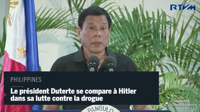 Philippines : le président Duterte se compare à Hitler et se dit heureux de massacrer les drogués