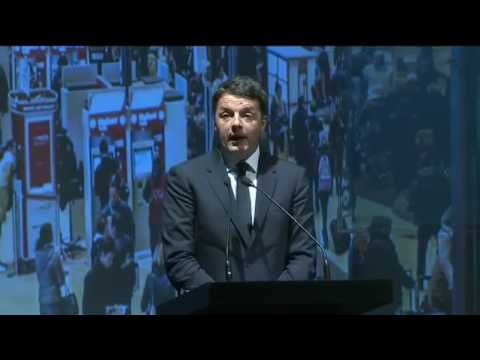 Roma - Ferrovie dello Stato, Renzi alla presentazione del piano industriale (28.09.16)