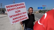 Darbe Girişimini Protesto İçin Ankara'ya Yürüyor