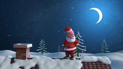 Christmas Santa Walking Logo Animation AEP