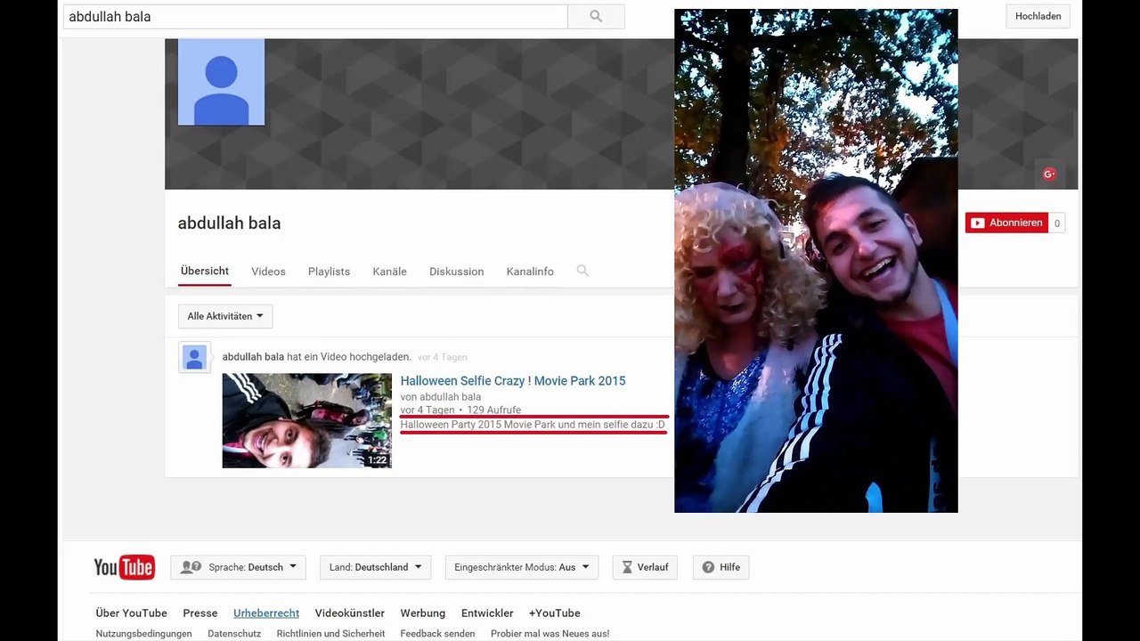 Im Auftrag des Islam - Mitglieder feiern Halloween-Party in Movie Park 2015 - Yasin Bala / Furkan bin Abdullah