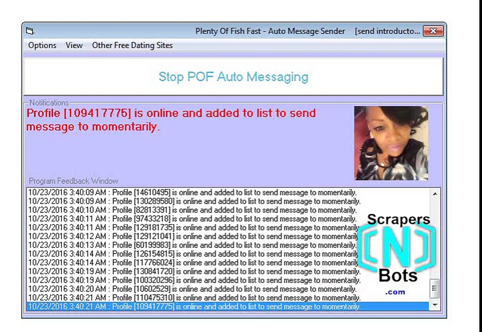 ⁣PLENTY OF FISH Auto Message Sending Bot Software Release
