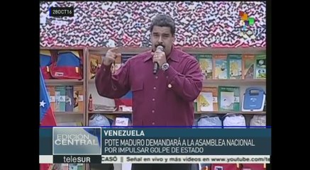 Maduro anuncia que demandará al Parlamento por "violar la Constitución"