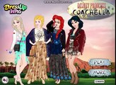 Disney Princess Elsa,Ariel,Cinderella And Jasmin Coachella DressUp Games