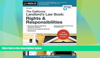 Big Deals  California Landlord s Law Book, The: Rights   Responsibilities (California Landlord s