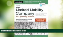 Must Have PDF  Your Limited Liability Company: An Operating Manual  Best Seller Books Most Wanted