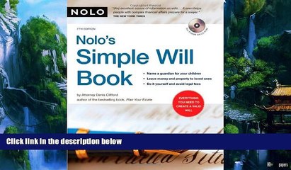 Big Deals  Nolo s Simple Will Book  Full Ebooks Best Seller