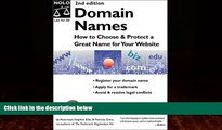 Big Deals  Domain Names: How to Choose   Protect a Great Name for Your Website  Best Seller Books