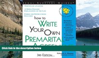 Big Deals  How to Write Your Own Premarital Agreement  Best Seller Books Best Seller
