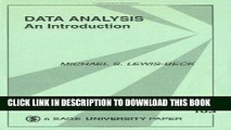 Read Now Data Analysis: An Introduction (Quantitative Applications in the Social Sciences)