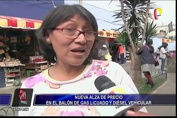 Incrementan precio del balón de gas doméstico y diésel  vehicular