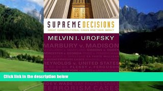 Books to Read  Supreme Decisions, Combined Volume: Great Constitutional Cases and Their Impact