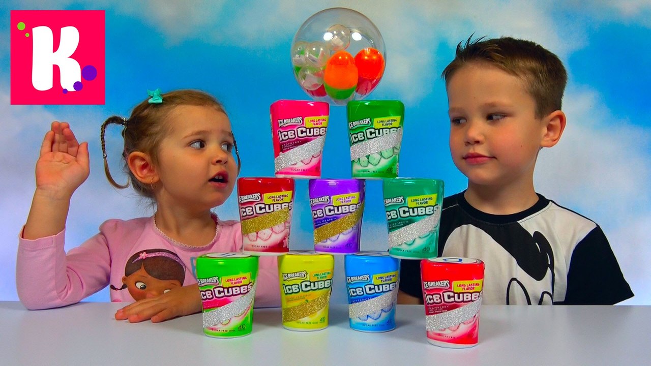 Жвачка Челлендж угадываем вкус жвачек в коробочках Ice Cube Jewing Gum Kid's Challenge Miss Katy