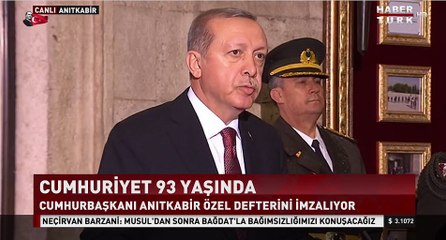 R.T.Ərdoğan M.K.Atatürkün məzarını ziyarət etdi