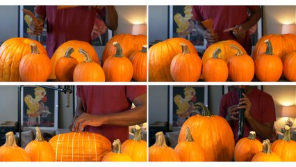 Il reprend le générique de S.O.S Fantômes avec des citrouilles à la perfection