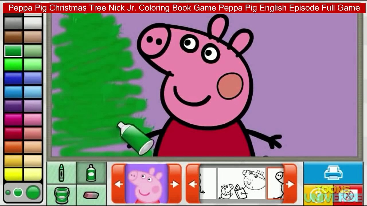 Peppa Pig Christmas Tree Nick Jr. Coloring Book Game Peppa Pig English Episode Full Game