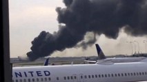 [فيديو] اشتعال طائرة ركاب في شيكاغو يحدث إصابات 
