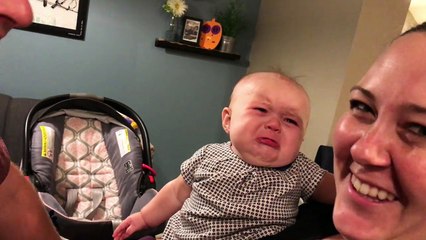 Baby Ella is jealous of kissing!