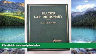 Big Deals  Blacks Law Dictionary 4TH Edition Revised  Best Seller Books Most Wanted