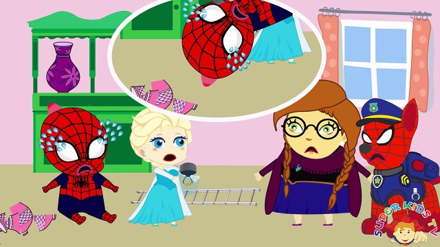 Spiderman Wet the Bed Frozen Elsa Prank Funny! Spiderman Frozen Elsa Superheroes In Real Life