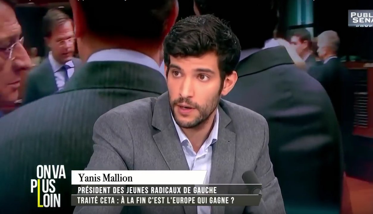 Yanis, Président des JRG, invité dans le débat "On va plus loin" public sénat (27.10.2016).
