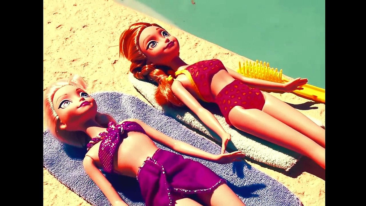 Frozen Anna Saved by SPIDERMAN and Mermaid Ken Barbie Doll PART 1 Princess Ariel Elsa DisneyCarToys