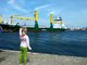 Girl honks at ship(360p)
