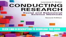 [PDF] Conducting Research: Social and Behavioral Science Methods Full Collection