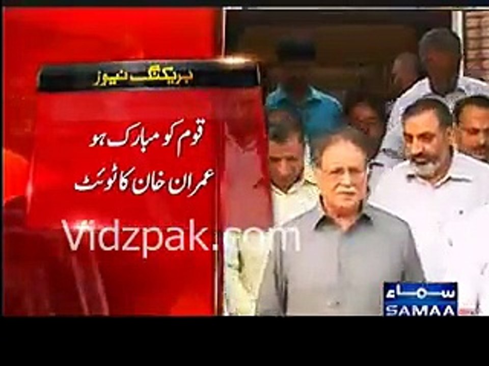 Mubarak to nation :- Imran Khan tweets --- I will be back in Pakistan tommorow :- Khawaja Asif tweets