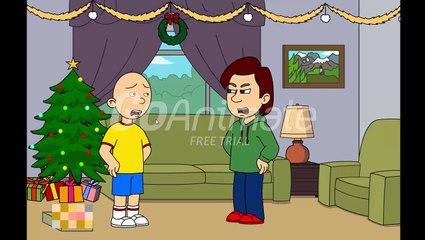 Caillou gets punished on christmas day