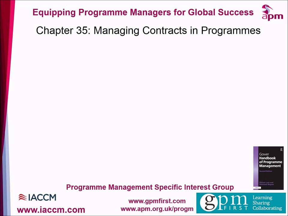 Chapter 35: Contracts a critical tool for success