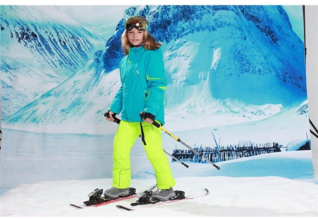 Детский Горнолыжный костюм для девочек и мальчиков из Китая!  Температурный режим до - 30 градусов! Товарыс AliExpress.
