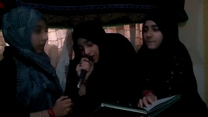 AB MUJHE KOI SAKINA(s.a) by Syeda Nida Fatima 13 Moharram 15 Oct.2016