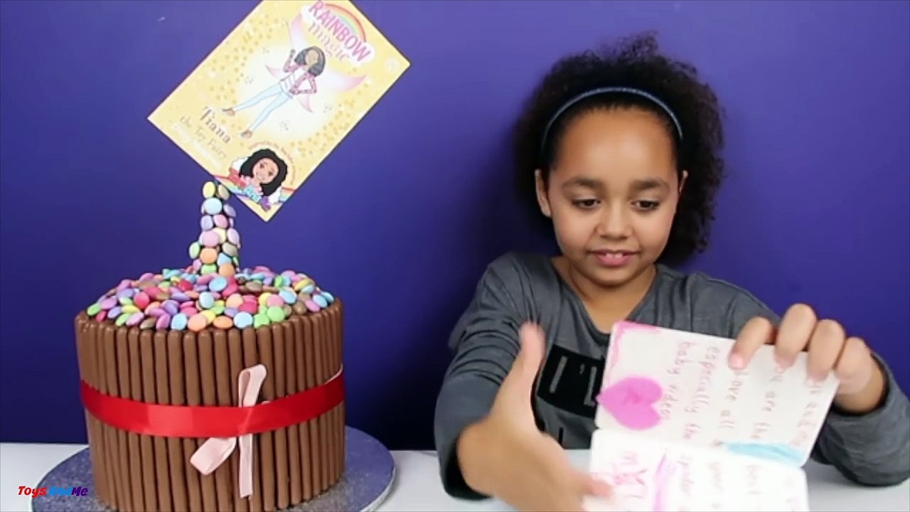 Surprise Rainbow Magic Book Smarties Chocolate Candy Cake - Toys AndMe Celebration