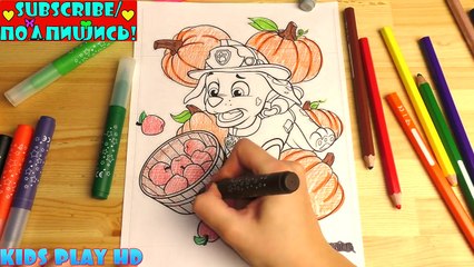Как Нарисовать Щенячий Патруль - Маршал PAW PATROL Marshall COLORING PAGES