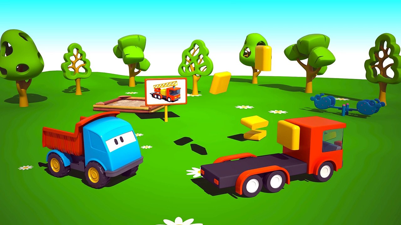 Léo le camion curieux - Le camion de pompier | Dessins animés en français